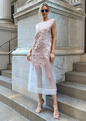 white christmas dresses Celine Midi Dress in Gold by HELSI main image 0