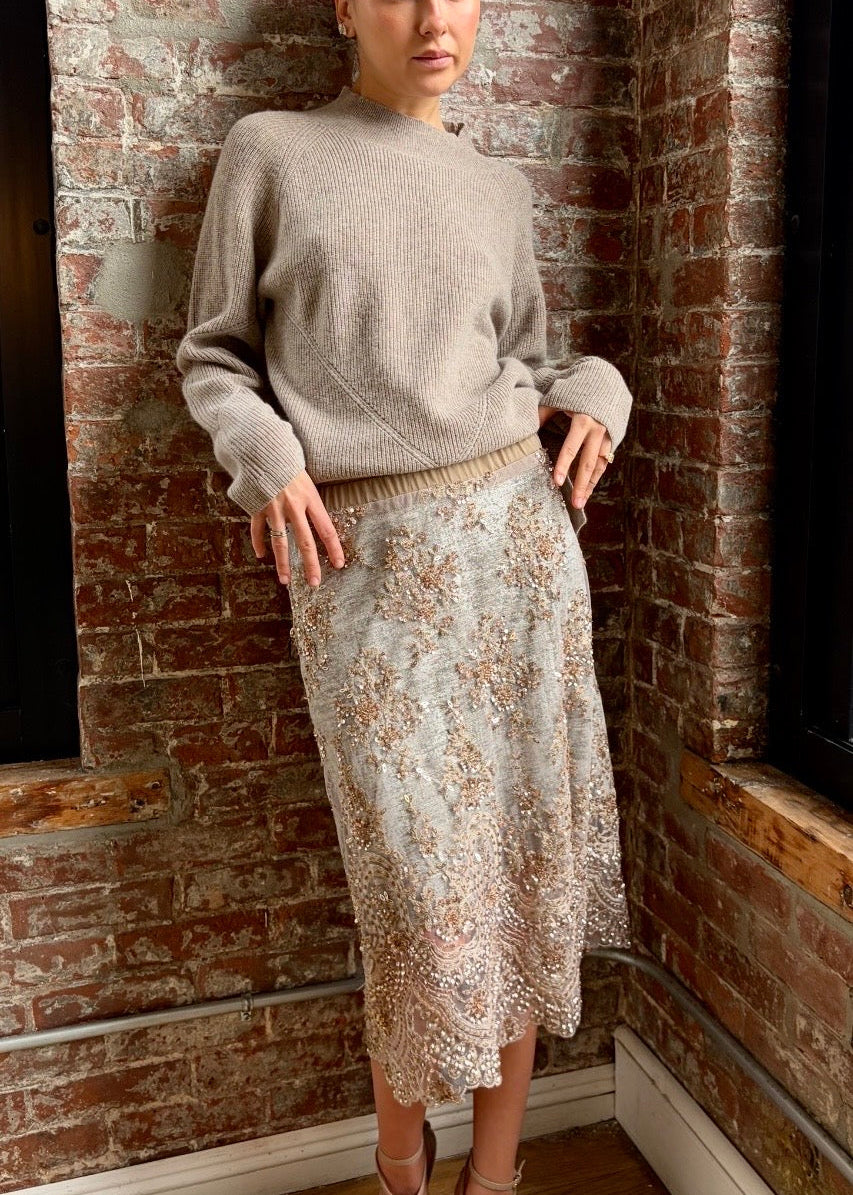 Leonie , beaded lace skirt – Uli Herzner